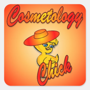 Cosmetology Chick #5 Square Sticker