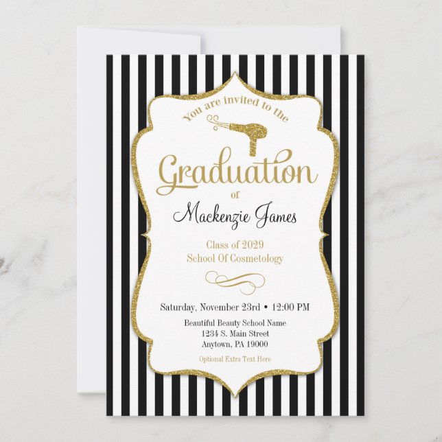 Cosmetology Graduation Announcement Invitation (Front)