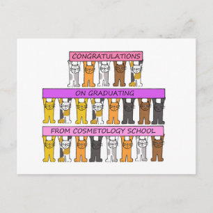 Cosmetology School Graduate Congratulations. Postcard
