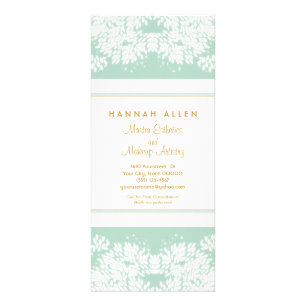 Cosmetology Spa and Salon White Leaves Mint Menu