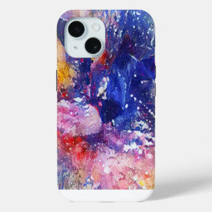 Cosmic Abstract Cat Dreamscape  iPhone 15 Case