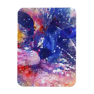Cosmic Abstract Cat Dreamscape Magnet