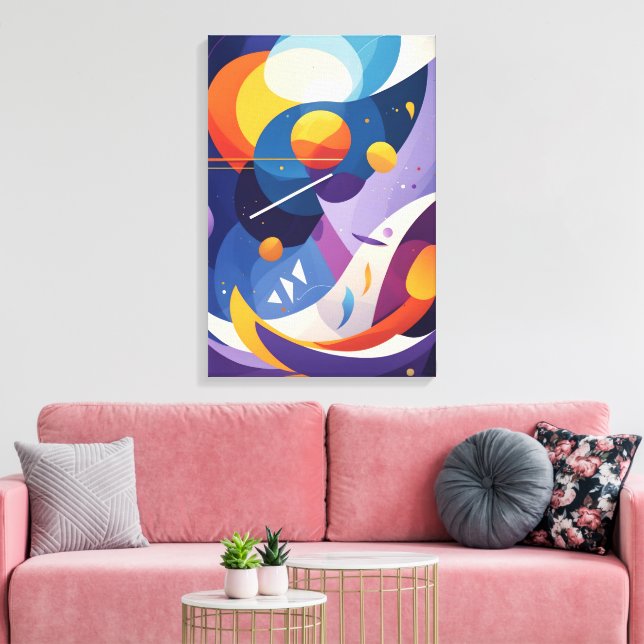 Cosmic Abstract Flow Canvas Print (Insitu(LivingRoom))
