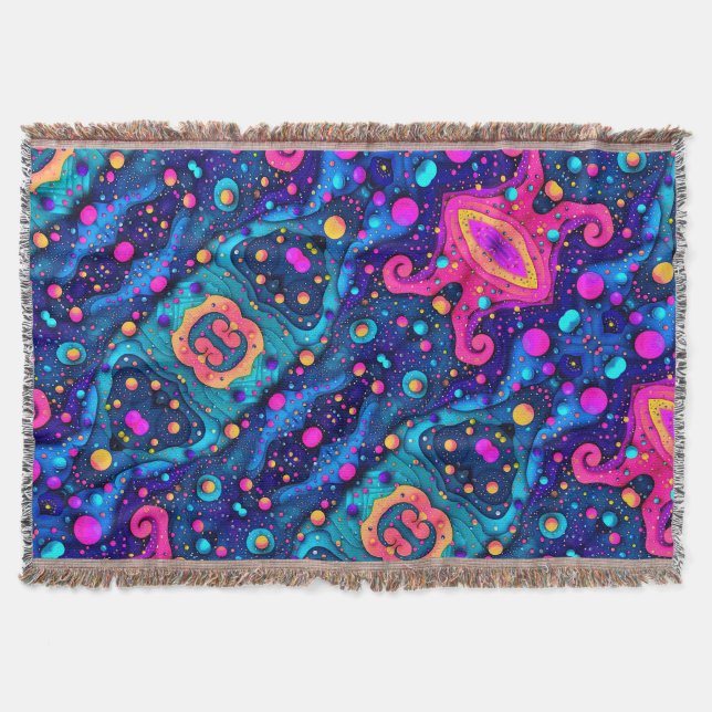 Cosmic Abstract Pattern Blanket (Front)