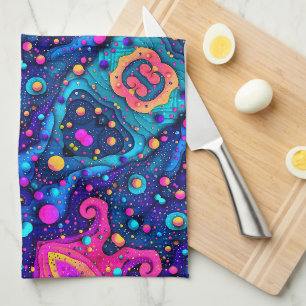 Cosmic Abstract Pattern Blanket Kitchen Towel