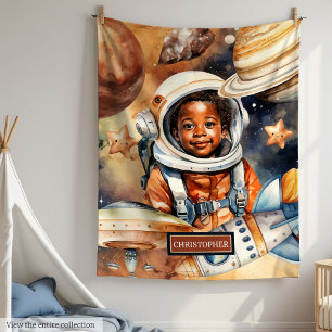 Cosmic Adventure Blanket Gift for Young Astronauts