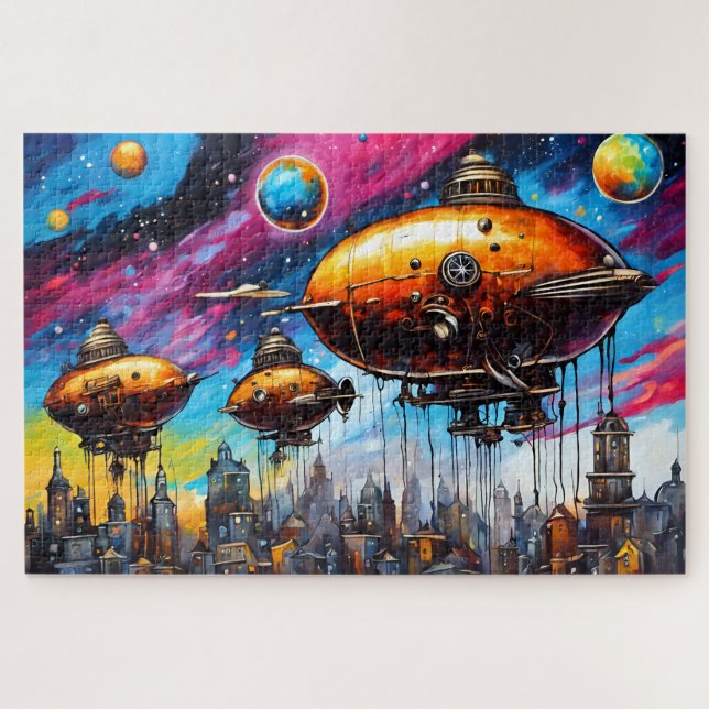 Cosmic Airship Jigsaw Puzzle (Horizontal)