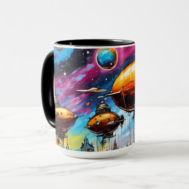 Cosmic Airship Mug (Front Left)