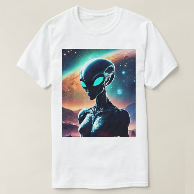  Cosmic Alien Encounter T-Shirt (Design Front)