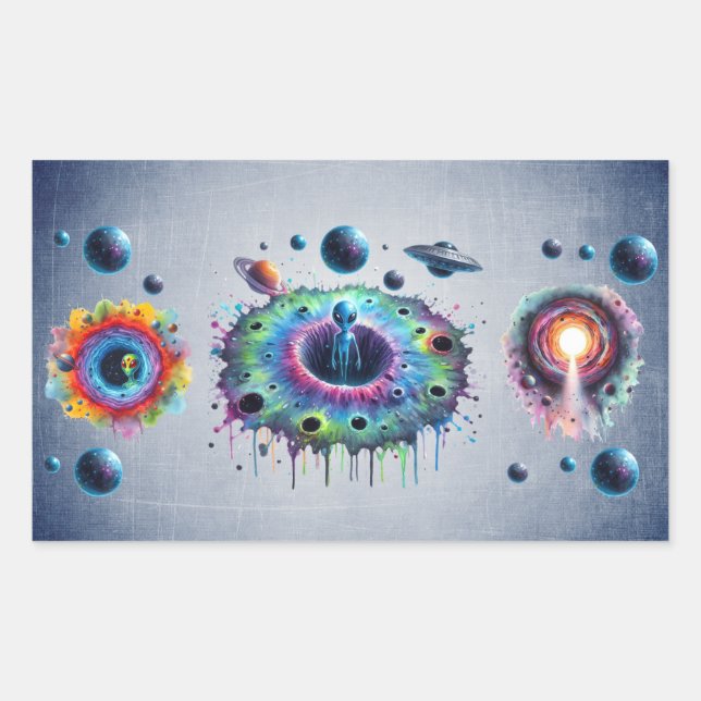 Cosmic Alien Worlds Sticker (Front)