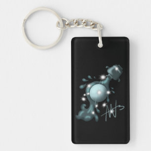 Cosmic Aquarius Uranus Zodiac Keychain