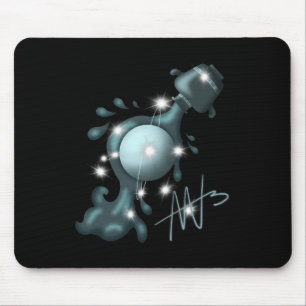 Cosmic Aquarius Uranus Zodiac Mouse Pad