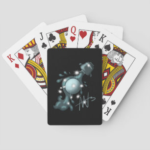 Cosmic Aquarius Uranus Zodiac Playing Cards