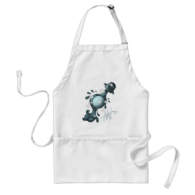 Cosmic Aquarius Uranus Zodiac Standard Apron (Front)