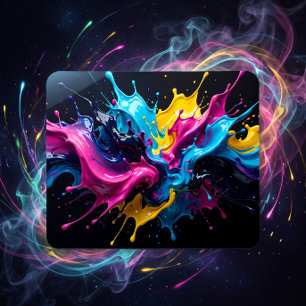 Cosmic Art Colourful Big Bang Explosion Mouse Pad