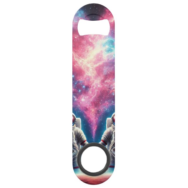 Cosmic Astronaut Bottle Opener Bar Key (Front)