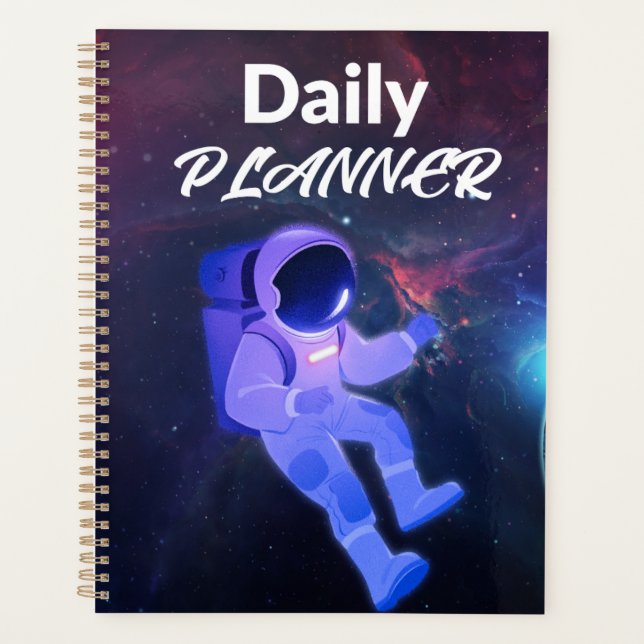 Cosmic Astronaut & Deep Space Nebula Aesthetic Planner (Front)