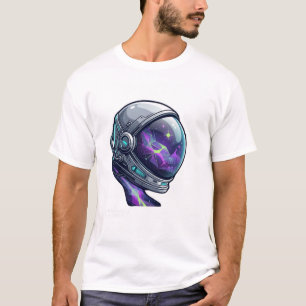 Cosmic Astronaut Gamer T-Shirt   Neon Space Galaxy