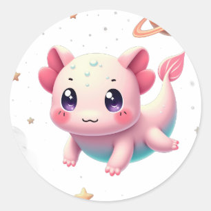 Cosmic Axolotl Galaxy Space Kawaii Sticker