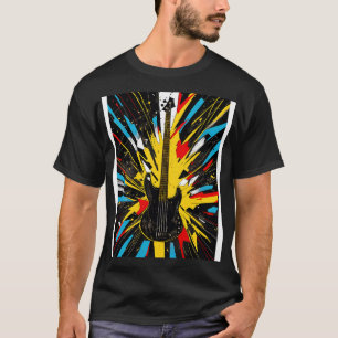 Cosmic Bass Riff Shattering Musical Dimensions for T-Shirt
