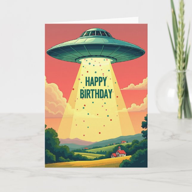 Cosmic Beam Birthday Card (Front)
