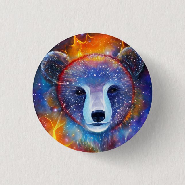 Cosmic Bear  1 Inch Round Button (Front)