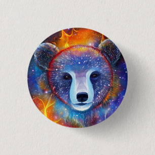 Cosmic Bear  1 Inch Round Button