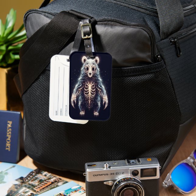 Cosmic Bear's Awakening Luggage Tag (Front & Back)