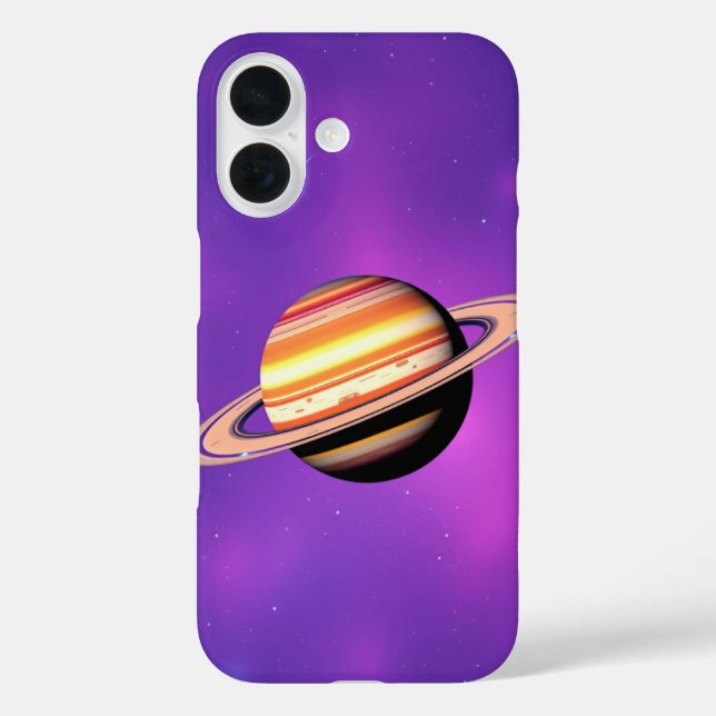 Cosmic Beauty: Saturn's Serene Glow Case-Mate iPhone Case (Back)