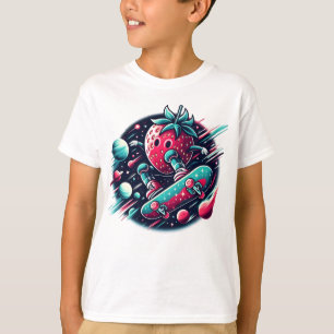 Cosmic Berry Shredder – Space Skateboarding  T-Shirt