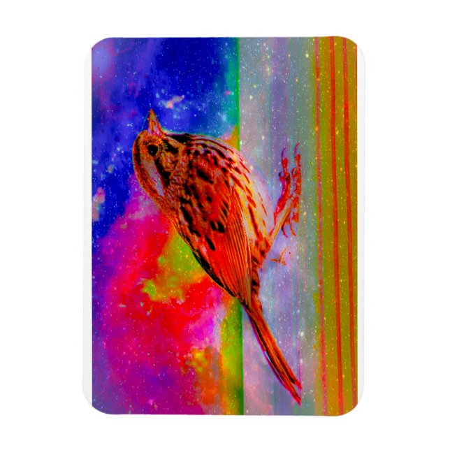 Cosmic Bird Dreamscape Art Print" Magnet (Vertical)