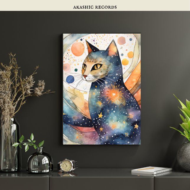 Cosmic Black Cat Art Celestial Cat Magic Spirit    Poster (Creator Uploaded)