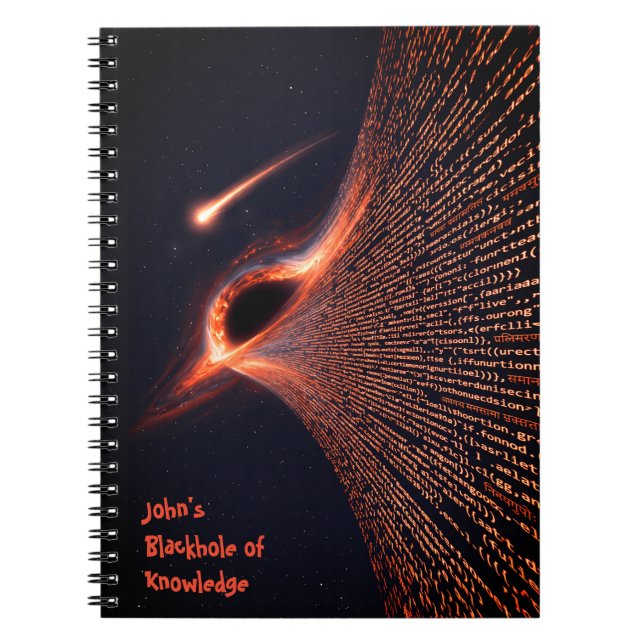 Cosmic Black Hole of Knowledge Notebook (Front)