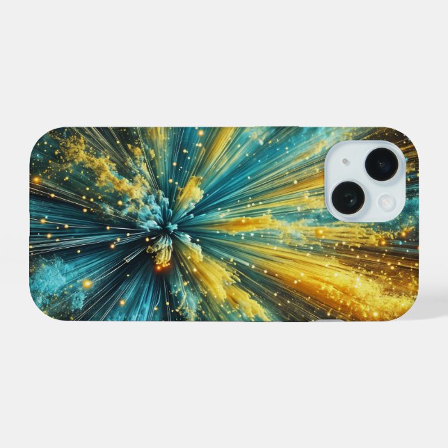Cosmic blast iPhone 15 case (Back Horizontal)