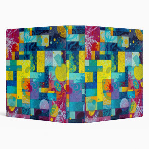 Cosmic Bloom Garden: Abstract Mosaic of Dreams Binder