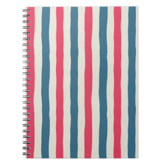 Cosmic Bloom Stripes Notebook