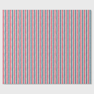 Cosmic Bloom Stripes Wrapping Paper