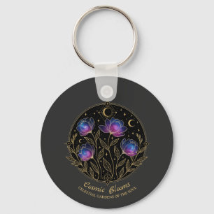 Cosmic Blooms – Celestial Floral Mandala flowers Keychain