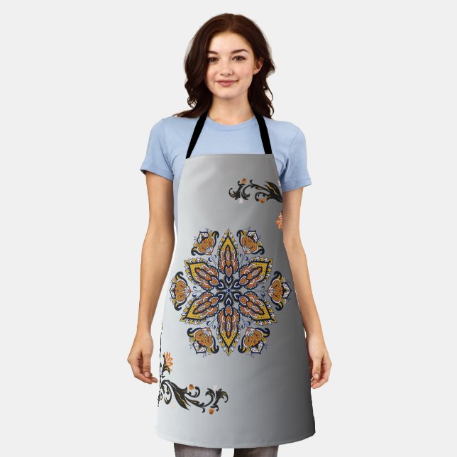 Cosmic Blossom – Mystical Mandala Apron (Worn)