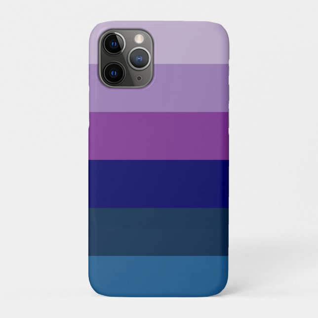 Cosmic Blue and Purple Stripes Case-Mate iPhone Case (Back)