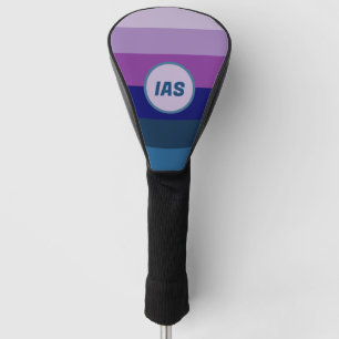 Cosmic Blue and Purple Stripes Golf Head Cover
