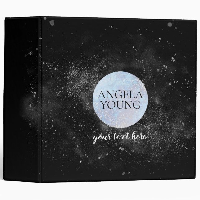 Cosmic Blue Moon Yoga, Life Coach, Astrologer Binder (Front/Spine)