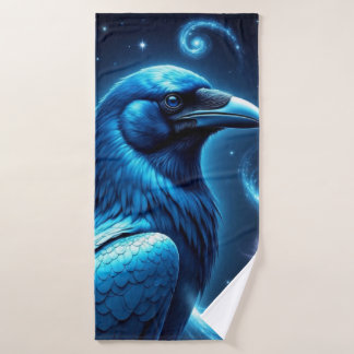 Cosmic Blue Raven Bath Towel