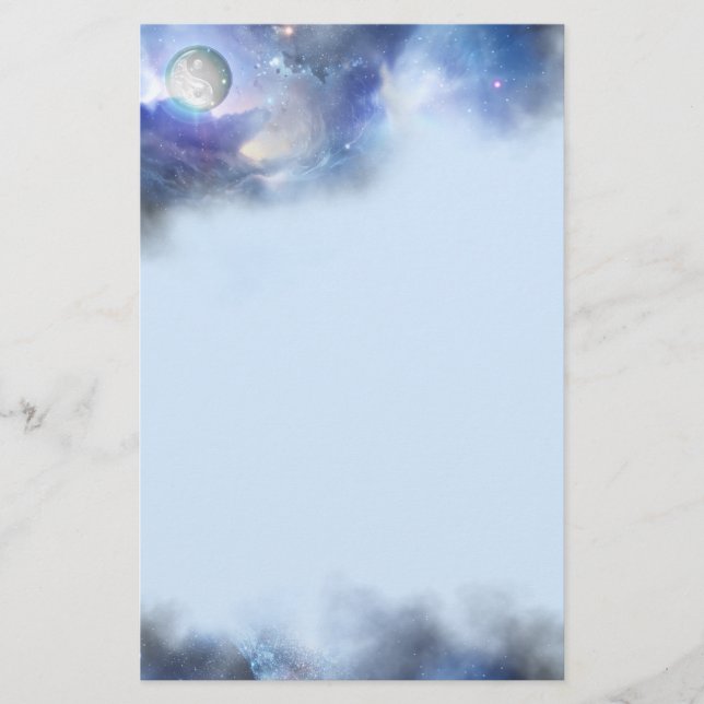 Cosmic Blue Yin Yang Stationery (Front)