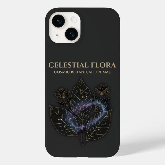 Cosmic Botanical Shadows & Starry Plant Outlines Case-Mate iPhone Case (Back)