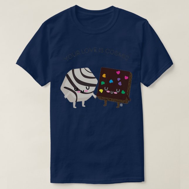 Cosmic Brownie And Zebra Cake T T-Shirt (Design Front)
