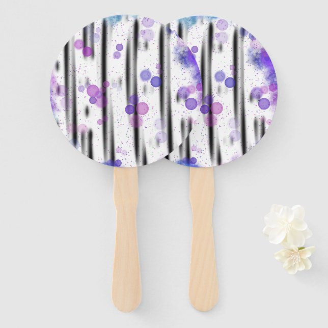 Cosmic Bubble Flow Hand Fan (Front and Back)