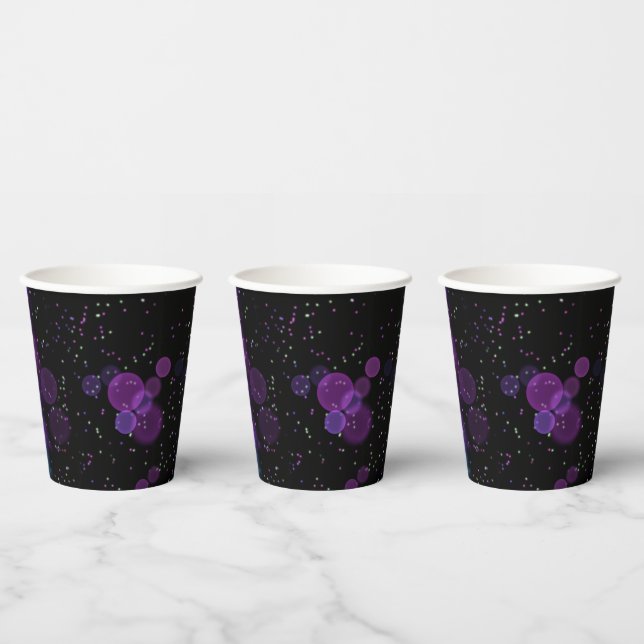 Cosmic Bubble Flow Paper Cups (Multi)
