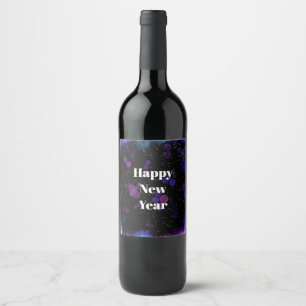 Cosmic Bubble Flow Personalized  Wine Label