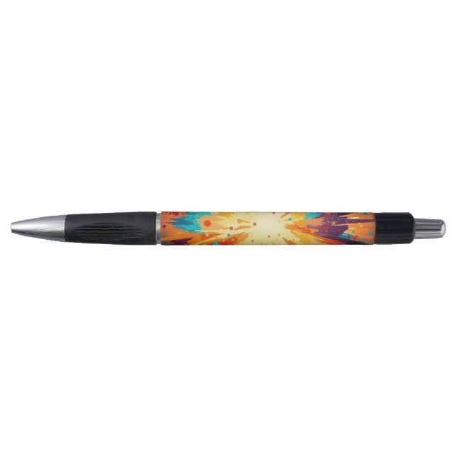 Cosmic Burst Abstract Splatter Art Pen (Front)